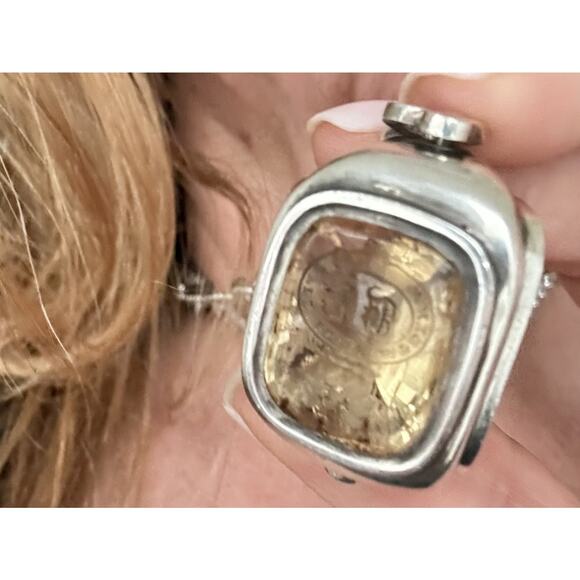 Antique Sterling Silver Swivel Fob And Chain - Picture 6 of 11